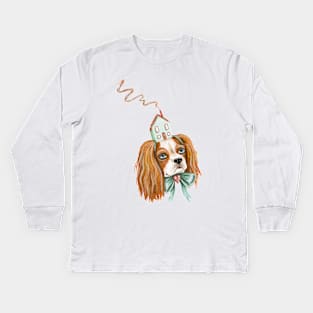 Harriet the cavalier king Charles spaniel Kids Long Sleeve T-Shirt